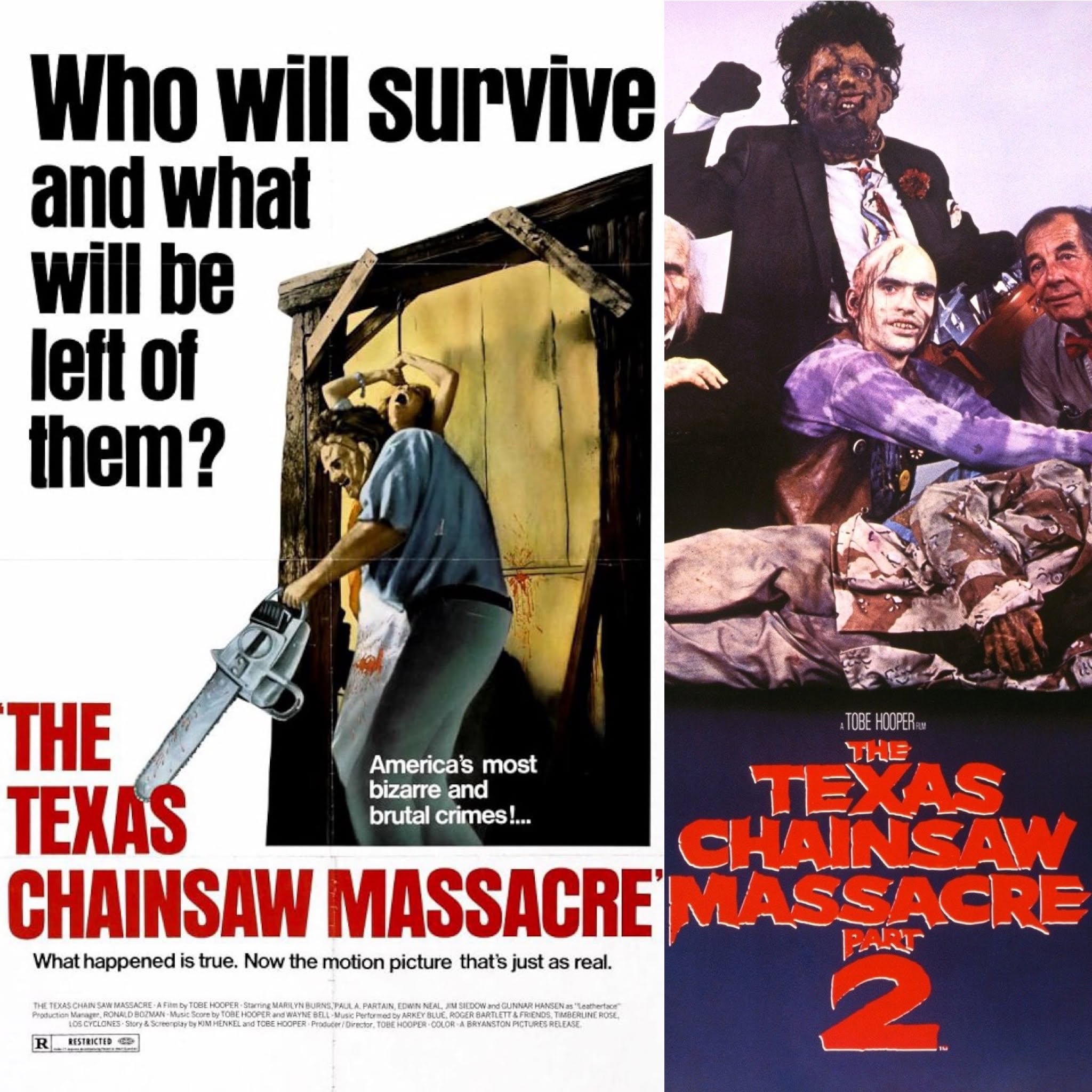 8/16/2026 – The Texas Chainsaw Massacre (1974) and TCM Part II (1986)